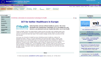 ICT for Health - European Commission - Information society and Media DG